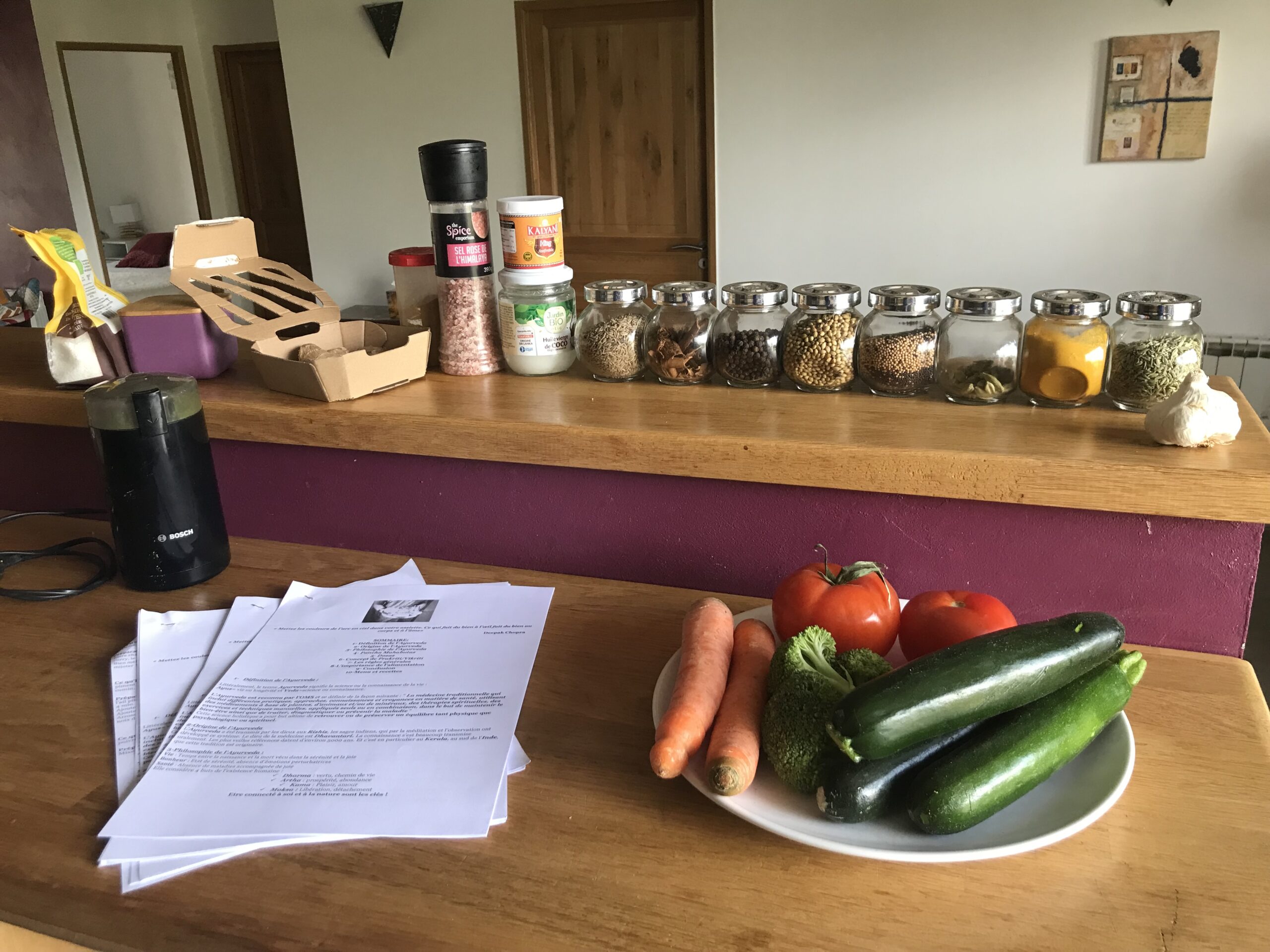 Cours de cuisine Ayurvedique